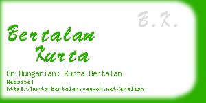 bertalan kurta business card